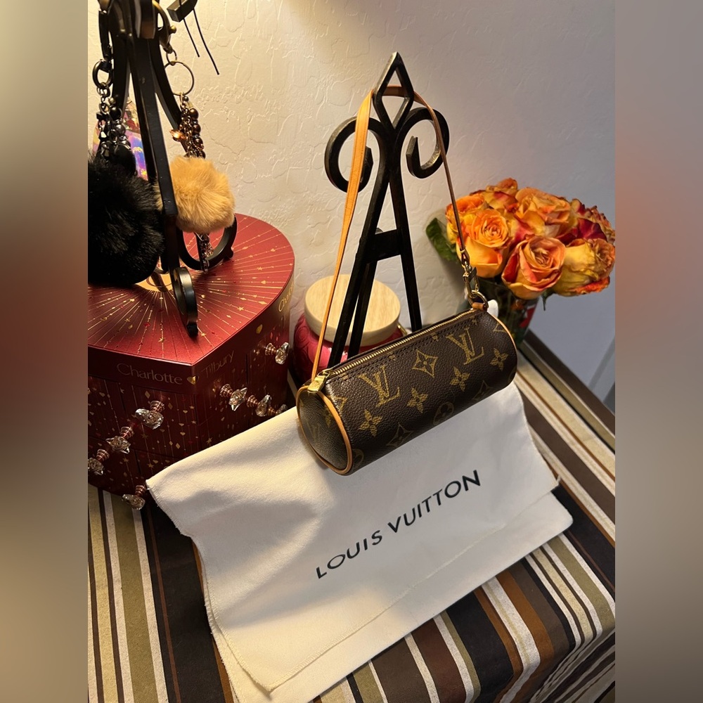 Louis Vuitton Brown Monogram Mini Papillon Shoulder Bag w LV dust bag and COA - Picture 3 of 16